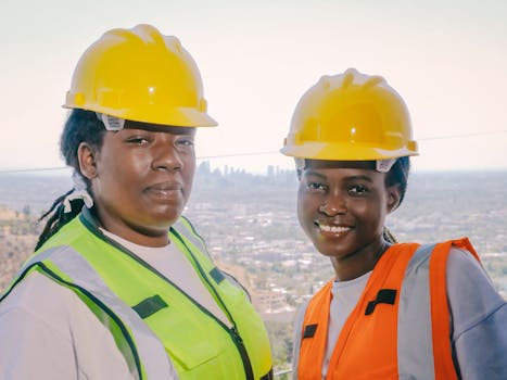 Workers ensuring compliance